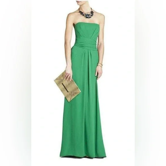 bcbg emerald green dress Cindy Pleated Bodice Gown | Emerald Green | Debs & Prom main image 1